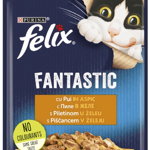 Hrana umeda pentru pisici, Pui in Aspic, plic 85 g, Purina Felix Fantastic, Purina