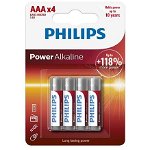 Baterii Power Alkaline AAA 4-BLISTER, Philips