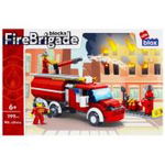 Joc constructie puzzle Pompieri in misiune, PVC Alleblox, 299 piese (J1266), 