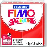 Masa plastica Fimo termo-rezistenta pentru copii, rosie, 42g, Fimo