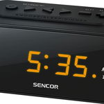 Radio cu ceas Sencor SRC1100 B, 10 presetari, Negru, Sencor