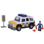 Masina de politie Simba Fireman Sam Police Car cu figurina Malcolm si accesorii, Simba