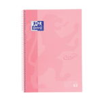 Caiet cu spira A4+, 80 file, matematica, hardcover, Scribzee, Oxford Europeanbook 1, roz pastel, Oxford