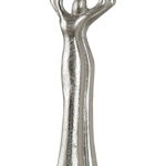 Figurina Together, aluminiu lemn, argintiu maro, 9x8x30,5 cm, GILDE