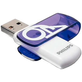Memorie USB Philips Vivid Edition FM64FD05B/10, 64 GB, USB 2.0, alb/violet, Philips