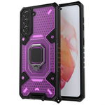 Husa Spate Upzz Techsuit Honeycomb Armor Cu Inel Metalic Compatibila Cu Samsung Galaxy S21 FE Mov