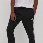 adidas Sportswear, Pantaloni sport conici cu snur Essentials, Alb/Negru