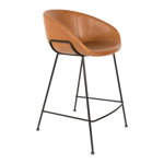 Set 2 scaune bar Zuiver Feston, înălțime scaun 65 cm, maro, Zuiver