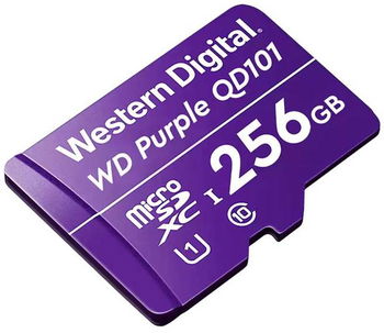 Purple 256GB Surveillance microSD XC Class - 10 UHS 1, WD