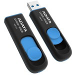 Stick USB A-DATA UV128, 16GB, USB 3.0 (Negru/Albastru)