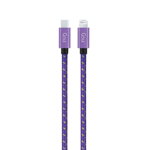 Cablu de date Goui, USB Type C - tip Lightning, Fashion G-FASHIONC94P, 1m, Mov