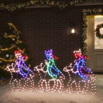 Figurină de Crăciun Cei trei magi, 504 LED-uri, 70x50 cm, Casa Practica