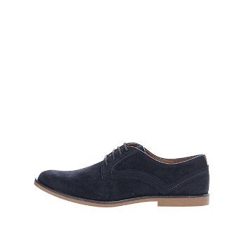 Pantofi bleumarin Burton Menswear London cu aspect de piele intoarsa