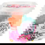 Nisip kinetic Fun Sand 350 gr Roz si 3 unelte de modelat