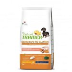 NATURAL TRAINER Sensitive No Gluten, XS-S, Somon, hrană uscată monoproteică câini, sistem digestiv, 7kg, NATURAL TRAINER