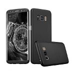 Husa Samsung Galaxy S8 Plus, FullBody Elegance Luxury Black, acoperire completa 360 grade cu folie de protectie gratis, MyStyle