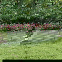 vidaXL Strat inaltat de gradina argintiu 400x80x77 cm otel galvanizat