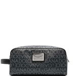 Dolce & Gabbana DOLCE & GABBANA BEAUTY CASE WITH PRINTED LOGO GREY, Dolce & Gabbana