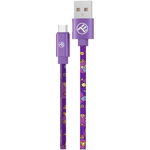 Graffiti USB la Tip-C, 1m, purple, Tellur