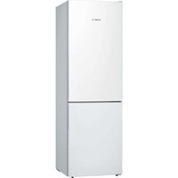 Combina frigorifica Bosch KGE36AWCA, 308 litri, clasa C, inaltime 186 cm, tehnologie Low Frost, rafturi EasyAccess, sertar VitaFresh, iluminare LED, SuperCooling, senzori FreshSense, alb