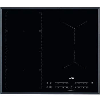 Plita incorporabila AEG IKE64471FB, Inductie, 4 zone de gatit, FlexiBridge, PowerSlide, Timer, Control touch, 60 cm, Negru