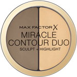 Paleta de conturare Max Factor Miracle Contour Duo Light/Medium, 11 g
