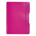 Caiet Herlitz My.Book Flex A5 40F 80Gr Patratele Coperta Pp, Fucsia Cu Elastic Violet, Herlitz