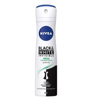 Nivea Invisible Black & White Fresh spray anti-perspirant pentru femei 150 ml, Nivea