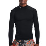 Under Armour, Bluza de compresie pentru antrenament Mock, Negru, L