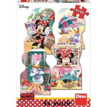 Puzzle 4 in 1 - Minnie si Daisy in vacanta (4 x 54 piese), Dino