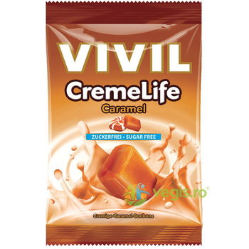 Bomboane Cremoase cu Caramel fara Zahar 110g, VIVIL