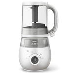 Aparat combinat pentru prepararea hranei pentru bebelusi 4 in 1 Philips Avent SCF883/01, 400W, 1 L, Timer, Fara BPA, Alb, Philips