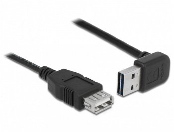 Cablu prelungitor EASY-USB 2.0 T-M unghi sus/jos 5m, Delock 83550