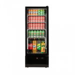 RESIGILAT - Vitrina frigorifica profesionala STARCREST SPS-211WH, 218 L, Termostat reglabil, Iluminare LED, H 141 cm, Negru, STARCREST