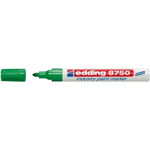 Marker permanent Edding 8750, cu vopsea, corp aluminiu, varf rotund, 2-4 mm, verde, Edding