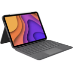 Husa tableta cu tastatura Logitech Folio Touch compatibila cu iPad Pro 11", Layout UK, Smart Connector, Gri, Logitech