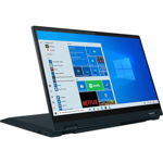 Laptop 2 in 1 LENOVO Flex 5 14ALC05, AMD Ryzen 5 5500U pana la 4.0GHz, 14" Full HD Touch, 8GB, SSD 256GB, AMD Radeon Graphics, Windows 10 Home, Abyss Blue