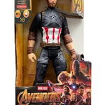 Figurina Avengers cu efecte sonore si luminoase, Captain America, 30 cm, OEM