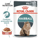 Hrana Umeda Pisici, ROYAL CANIN Feline Care Nutrition Hairball Care, 85g X 12, In Sos