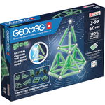 Set de constructie magnetic Geomag Glow 60 piese, 338, Geomag