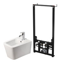 Set ramă de montaj Alcadrain și bideu suspendat, Fluminia, Paris, alb, 