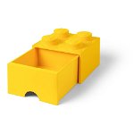 Cutie depozitare cu sertar LEGO®, galben, LEGO®