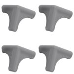 Set 4 protectii in trei laturi pentru colturi, 4.5x1.4x0.3 cm, silicon, Gri, Empria®