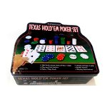 Set Poker Texas Hold'Em, 25.5 x 20.5 x 9.5 cm, 200 chips, 2 pachete de carti, buton dealer, General