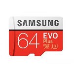 Card de memorie Samsung Micro-SDHC EVO Plus 64GB, Class 10, U3 cu adaptor SD, R100MB/s, W60MB/s, 4K