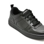Pantofi SKECHERS negri, SMOOTH STREET-GENZO, din piele ecologica, Skechers