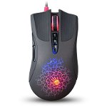 Bloody Infrared-Micro-Switch Blazing Gaming Mouse, Black-- non activated with metal feet (A90), Baseus