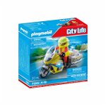 Playmobil City Life - Motocicleta de urgenta, cu lumini