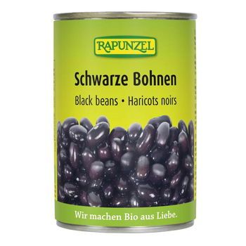 Fasole neagra la doza Rapunzel, bio, 400 g, Rapunzel