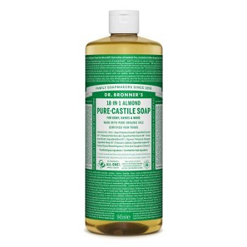 Sapun lichid de Castilia 18-in-1 cu ulei esential de migdale, Dr. Bronner's, bio, 945 ml, ecologic, Dr.Bronners